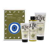 ▶ KORRES Olive Blossom Body Care Collection | Pure Greek Olive Shower Gel, Body Cream & Hand Cream, 3 Piece Set