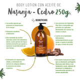 OLEUM VITAE Kit Cuidado de la Piel Naranja-Cedro. Con Aceite Esencial de Cedro. Hidratación Profunda