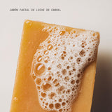AHAL - Jabon Facial Natural en Barra - Limpieza Profunda, Luminosidad y Balance Natural Facial - 80 gr (Leche de Cabra)