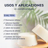 ▶ HEBBE  - SCS 500 g | Elaboración de shampú solido derivado del coco | Formación de Espuma Excelente | Alta Detergencia | Tolerable para Piel y Cabello | Sin Conservadores | Para Productos Sustentables | Contenido 500 g