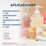 ▶ HEBBE - Alcohol Cetílico 1 kg | Emoliente y Lubricante | Compatible con Piel y Mucosas | No Irritante | Contenido de 1 kg