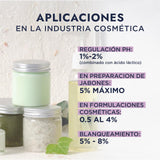 ▶ HEBBE  - Lactato de Sodio 500 g | Hidratación para la Piel, Suavidad y Elasticidad | Mantén tu Piel Suave y Lisa | Contenido de 500 g