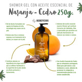 OLEUM VITAE Kit Cuidado de la Piel Naranja-Cedro. Con Aceite Esencial de Cedro. Hidratación Profunda