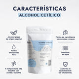 ▶ HEBBE - Alcohol Cetílico 1 kg | Emoliente y Lubricante | Compatible con Piel y Mucosas | No Irritante | Contenido de 1 kg