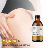 ▶ HEBBE  - ACEITE DE JOJOBA | Fortalece Cabello Quebradizo | Hidrata Piel Mixta o Grasa | Propiedades Acondicionadoras | 250 ml | Regula Producción de Sebo | Orgánico y Sin Sulfatos | Ideal como Desmaquillante Facial