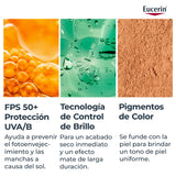 ▶ Eucerin Sun Face Oil Control FPS 50+ Tono Medio Control de Brillo (50 ml) Efecto Mate