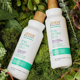 ▶ RAW SUGAR The Grow Pro Acondicionador, Biotina Vegana, Maracuyá y Zinc, Hidrata, Fortalece y Suaviza el Cabello, 18 OZ