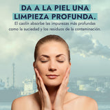 ▶ HEBBE  | Arcilla Blanca Caolin | Para uso en mascarilla facial y corporal | Limpiar y Exfoliar la piel seca o grasa | 1 kg