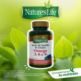 Nature’s Life Aceite de Linaza | Omega 3,6 y 9, suplementos alimenticios, flaxseed, ingredientes naturales, semilla de Linaza, fácil ingesta | 90 cápsulas