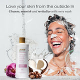 ▶ RAW SUGAR- Simply Body Wash, Beach Rose + Coconut Milk + Shea (25 fl oz, paquete de 3) Jabón de baño para pieles sensibles, F