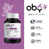 Vitaminas Cabello Mujer, capsulas con Biotina, Colágeno, Keratina, Vitamina E, Resveratrol, Vitamina C. OBY Beauty (Cabello, Piel y Uñas)