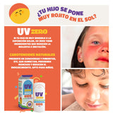 UV ZERO - Bloqueador Solar Mineral en Barra para Niños | FPS 50 | Protección UVA/UVB | Hipoalergénico y Libre de Fragancias | Dermatológicamente Probado | Ideal para Rostro | Ingredientes Naturales, Sensación Ligera Mate | 18g (1 Unidad)