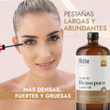 ▶ HEBBE  - Aceite de Ricino 1 L | Estimula Crecimiento de Pestañas Cejas y Barba | Pr