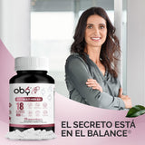 Oby Vitaminas para Mujer +40 | Isoflavonas, Maca, Myo inositol, Colageno Hidrolizado, Onagra, Ñame, Calcio, Hierro, Zinc | Multivitamico Mujer 120 capsulas | 18 nutrientes naturales especializados