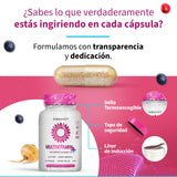 Vitaminas para Mujer | Multivitamínico de 90 Cápsulas con 14 Ingredientes | Biotina, Maca Amarilla, Arándano, Ácido Fólico, Vitamina B12, Calcio y más | Natural y Orgánico | Vegano | Keto Friendly | Sin Alérgenos, Azúcar ni Rellenos | Formulado por Doctor
