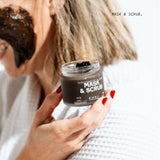 AHAL Mask & Scrub - Mascarilla Facial de Tepezcohuite y 5 Arcillas - Exfolia, Renueva e Humeca- Limpieza Profunda Regeneradora con Ingredientes Naturales, Ideal para Skin Care, 80g.