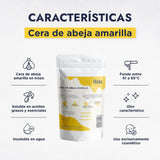 ▶ HEBBE  - Cera de Abeja 1kg | Multipropósito: Cabello, Piel, Velas | Refuerza Barrera Cutánea | Antiinflamatorio Natural | Conserva Humedad y Protege de Agentes Externos.