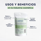 ▶ HEBBE  - Cera Lanette N 500g | Mejora Distribución de Producto | Crea Emulsiones Sedosas | Buen Agente Hidratante | Uso en Bajas Concentraciones | Contenido de 500g