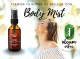 OLEUM VITAE Aceite Hidratante para Cabello y Cuerpo con Aceites Esenciales de Menta y Romero presentación 60 ml botella de vidrio ámbar para la protección de los ingredientes naturales
