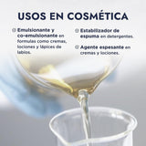 ▶ HEBBE - Alcohol Cetílico 1 kg | Emoliente y Lubricante | Compatible con Piel y Mucosas | No Irritante | Contenido de 1 kg