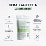 ▶ HEBBE  - Cera Lanette N 500g | Mejora Distribución de Producto | Crea Emulsiones Sedosas | Buen Agente Hidratante | Uso en Bajas Concentraciones | Contenido de 500g