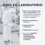 ▶ HEBBE  - Agua DESTILADA para Uso COSMÉTICO | Ideal para ELABORAR Productos FACIALES como CREMAS, LOCIONES Y TÓNICOS | Uso Adicional para BATERÍAS Y PRODUCCIÓN DE LUBRICANTES | Contenido 1 LITRO