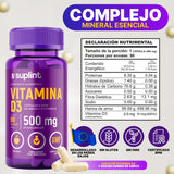 Suplemento de Vitamina D3 400 UI (10μg) | Apoyo para la Salud Ósea, Dental, Muscular e Inmunológica | Vitaminas para Mujer y Hombres | Vegano, Sin OGM | Hecho en Holanda | 90 Cápsulas