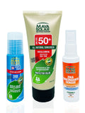 Kit De Playa. Cuidado Total (Bloqueador 204 ml, AfterSun 75ml y Repelente en spray 75ml)