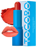 ▶ TOCOBO  Bálsamo labial en crema en polvo 033 Pastel de zanahoria 0.67 oz / 19 g | Bálsamo labial vegano tipo terciopelo mate suave y textura cremosa en polvo sin exfoliación