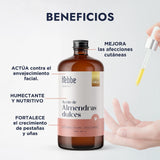 ▶ HEBBE  - Aceite de Almendras 1 L | Anti-Envejecimiento Facial | Humectante y Nutritivo | Fortalecedor de Pestañas | Tratamiento de Afecciones Cutáneas | Contenido de 1 L