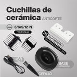 ZOMA | Rasuradoras para Hombre - Negra | Maquina para Cortar Cabello, Corporal y Zonas Íntimas | Rasuradora Electrica Hombre | Afeitadora electrica Hombre con Cuchillas de Cerámica Anti Corte