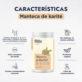 ▶ HEBBE  - Manteca de Karité 1kg | Protege y Nutre | Combate Envejecimiento | Revitaliza Piel Seca | Ideal para Masajes | Rico en Vitaminas y Antioxidantes.