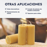 ▶ HEBBE  - Cera de Abeja 1kg | Multipropósito: Cabello, Piel, Velas | Refuerza Barrera Cutánea | Antiinflamatorio Natural | Conserva Humedad y Protege de Agentes Externos.