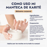▶ HEBBE  - Manteca de karité 120 g | Hidrata a profundidad la epidermis | Estimula la producción de colágeno | Ayuda a reducir las líneas de expresión | Renueva la piel dañada por el sol o la edad | Contenido: 120 g