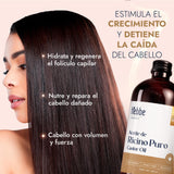 ▶ HEBBE  | Aceite de Ricino Puro | Nutre e Hidrata | Aceite de Ricino para cabello, pestañas, barba, uñas y cejas | 500 ml