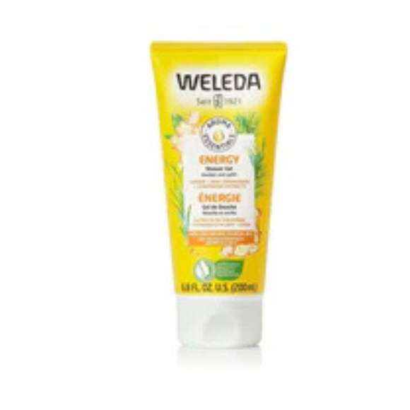 Weleda Aroma Essentials Energy Shower Gel, 6.8 Fluid Ounce, Gentle Plant Rich Cleanser with Ginger, Java Lemongrass and Cedarwood