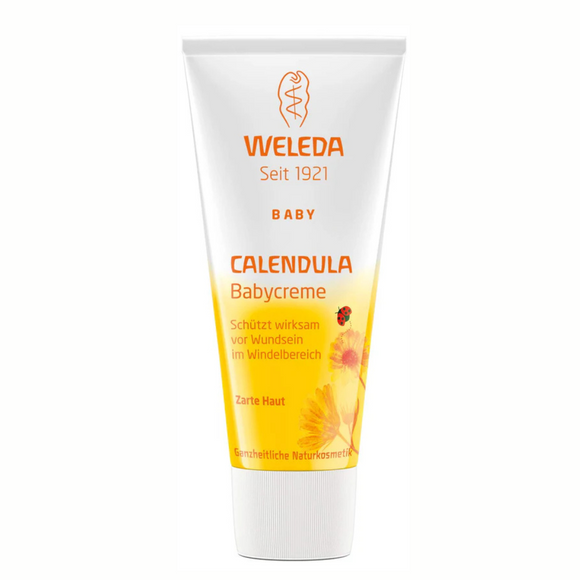 WELEDA Calendula Baby Cream - Protects Sensitive Baby Skin Against Soreness - The Ideal Care for The Diaper Area - Cares Gently & soothes Skin - Promotes Skin Regeneration - 75 ml