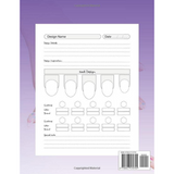 ▶ Libro de arte de uñas, libro de diseño de uñas, práctica de diseño de libros de uñas para bocetos creativos de diseño de uñas, libro de pintura de ... libro de arte acrílico, ideas de bocetos