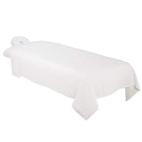 Juego de sábanas de Franela de 3 Piezas, Color Blanco, para mesas de Masaje, Incluye sábana encimera de Masaje, sábana Bajera Ajustable de Masaje y Funda de Descanso Facial Ajustable