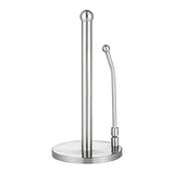Soporte para Toallas de Papel para encimera, Soporte dispensador de Rollos de servilletas de Cocina de Acero Inoxidable para el hogar, Oficina, baño (Acero-Lite)