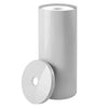 Organizador de papel higiénico de plástico con tapa, 3 rollos de almacenamiento de pañuelos que ahorran espacio para el baño, se adapta debajo del fregadero, cambiador, estante, en el clóset, esquina, colección Aura, color gris