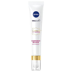 NIVEA Cellular Luminous630 Anti-Manchas Contorno De Ojos Anti-Ojeras (15 ml), Enriquecido Con Ácido Hialurónico y Cafeína para una Piel Luminosa sin manchas por Ojeras, Edad, Solares u Hormonales