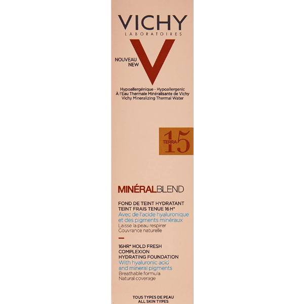 Vichy Mineralblend Base de Maquillaje Fluida Hidratante Tono 15 Terra 30 ml