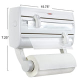 Dispensador de Toalla de Papel Empotrado | Envoltorio de plástico, y Aluminio con Estante para Especias | Blanco