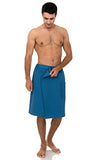 TowelSelections Envoltura de toalla de spa para ducha y baño para hombre, azul (Vallarta Blue), Medium-Large
