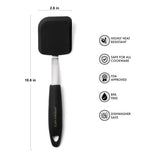 Espátula pequeña de silicona resistente al calor y acero inoxidable – Espátula pequeña giratoria de goma – Espátula de silicona flexible para hornear y utensilios de cocina antiadherentes – Espátula para panqueques y galletas