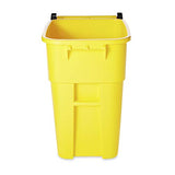 Rubbermaid Commercial Products BRUTE Rollout Waste/Utility Container, 50-gallon, Yellow