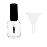Botellas vacías de esmalte de uñas con cepillos Dupont – Juego de 6 – Cristal transparente – Incluye embudos (para un fácil relleno) y bolas de mezcla (para mejores resultados de mezcla) – Haz tu propio esmalte de uñas