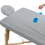 ▶ Sábanas y fundas Juego de 2 fundas de mesa de masaje impermeables para mesa de masaje, incluye sábana bajera para masaje, funda para cuna, ultra suave y agradable al tacto, mesa de masaje y cama facial, lavable a máquina, gris