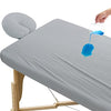 Juego de 2 fundas de mesa de masaje impermeables para mesa de masaje, incluye sábana bajera para masaje, funda para cuna, ultra suave y agradable al tacto, mesa de masaje y cama facial, lavable a máquina, gris